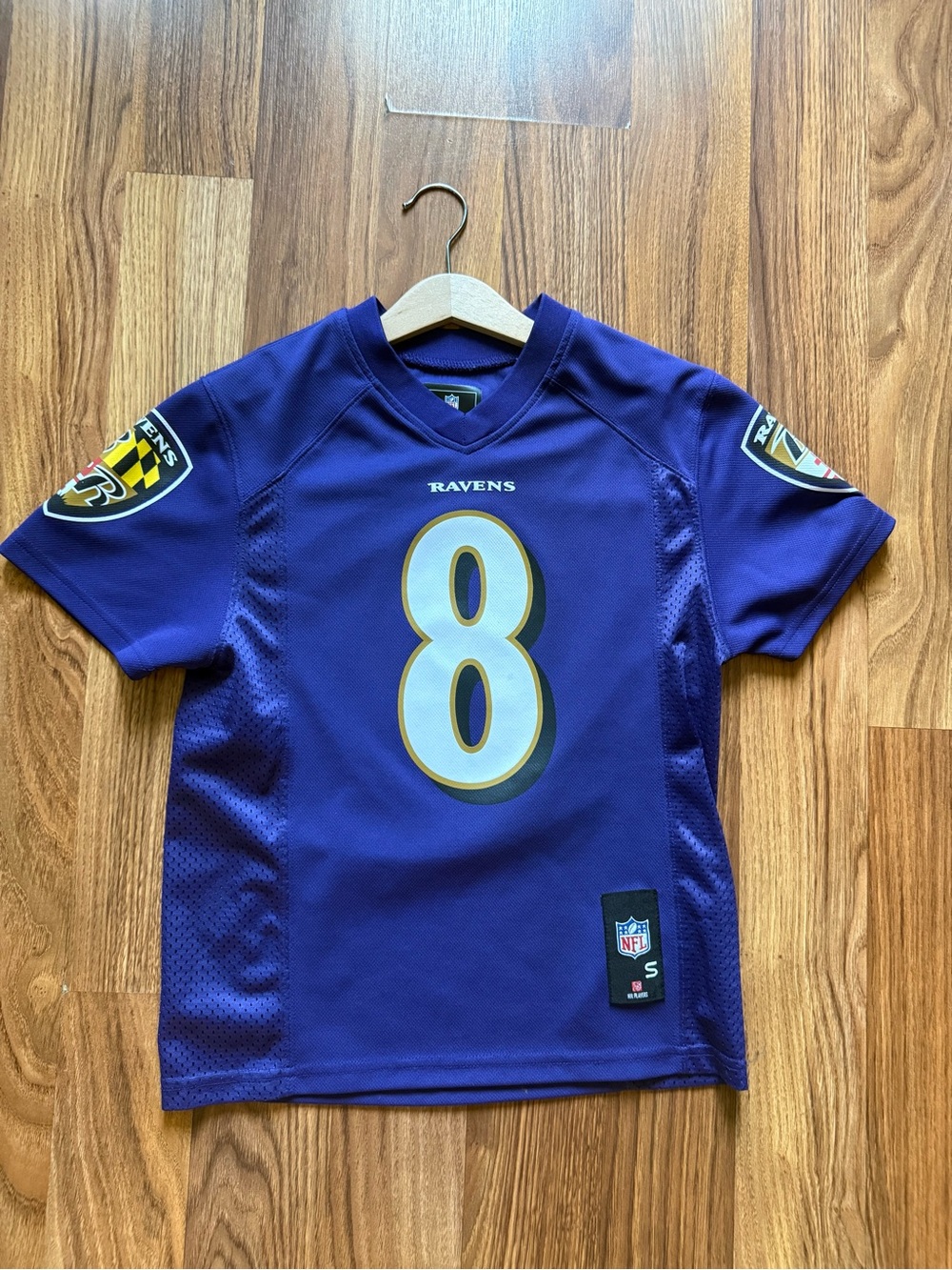 Baltimore Ravens Purple Kids Jersey Top - #8